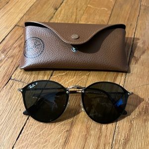 rayban polarized sunglasses with case